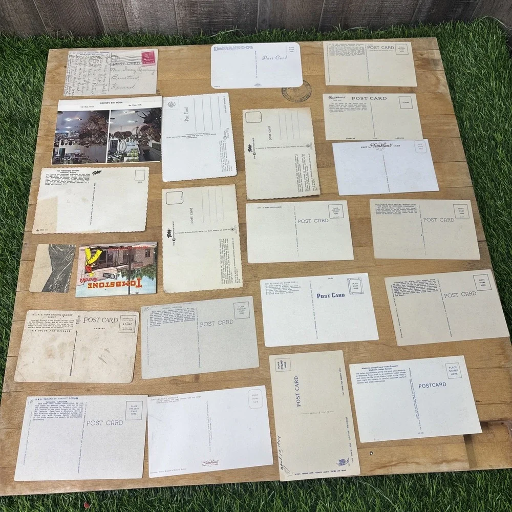 Vintage Western Postcard Lot 22 Pcs Arizona Kansas Cowboy Scenic Ephemera